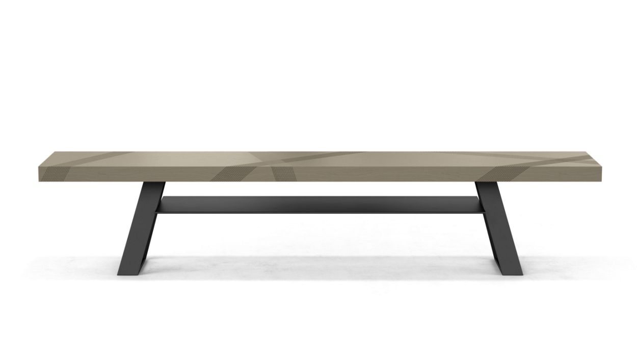 TRACK BENCH WITH SHELF by Roche Bobois