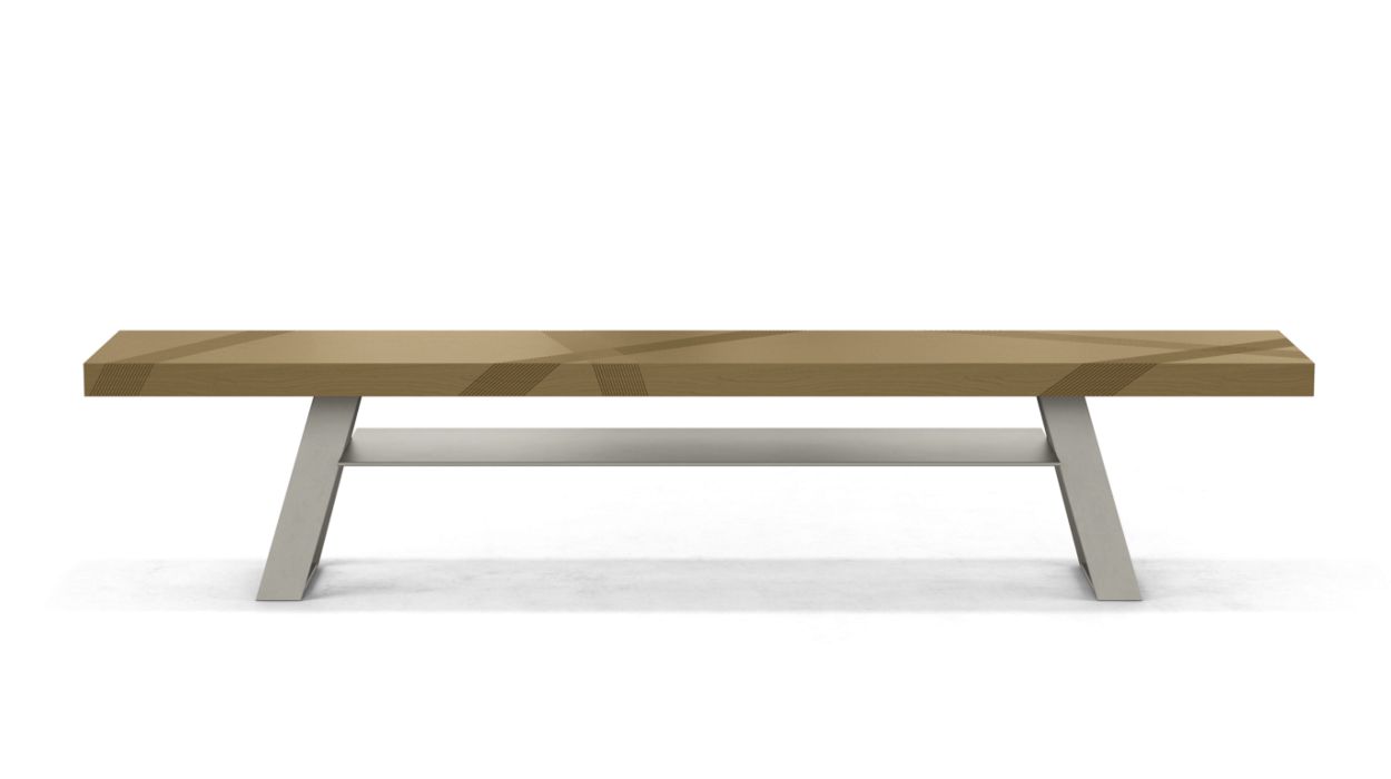 TRACK BENCH WITH SHELF by Roche Bobois