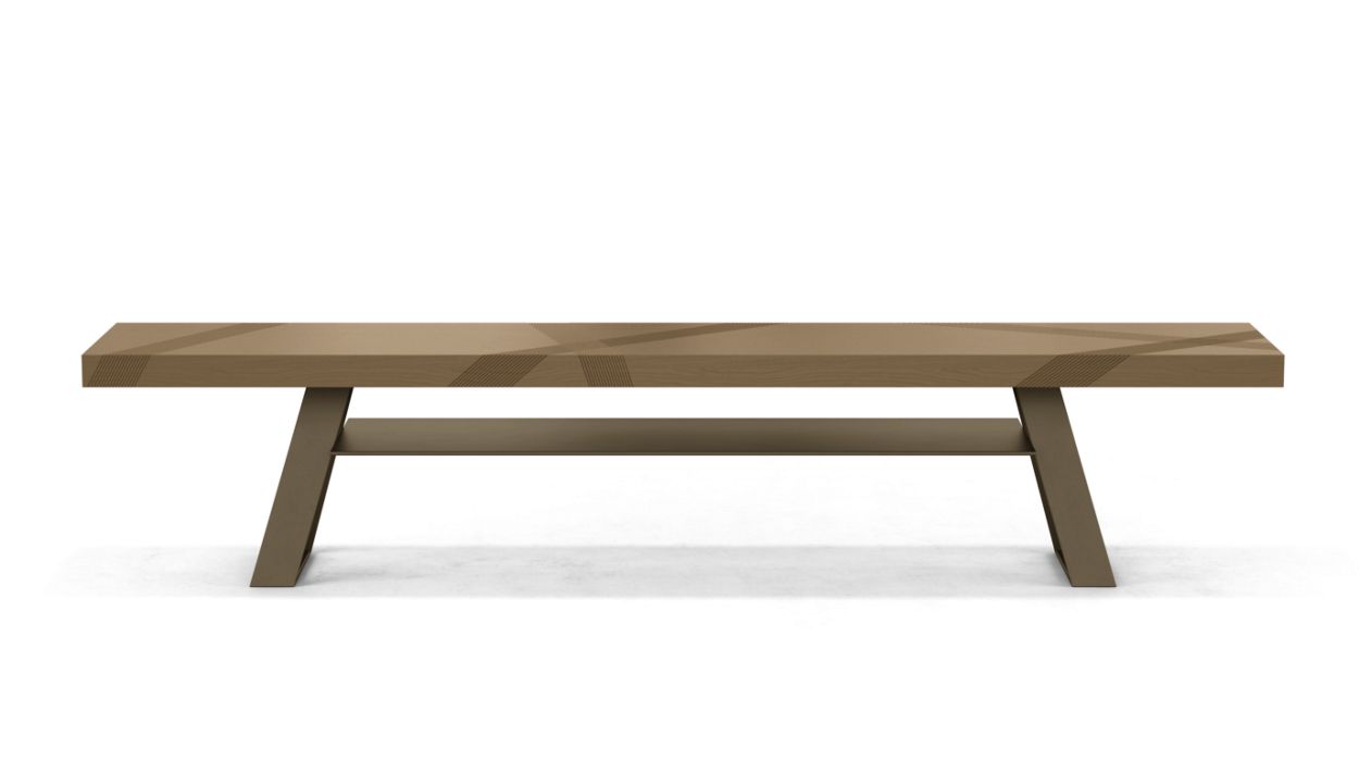 TRACK BENCH WITH SHELF by Roche Bobois