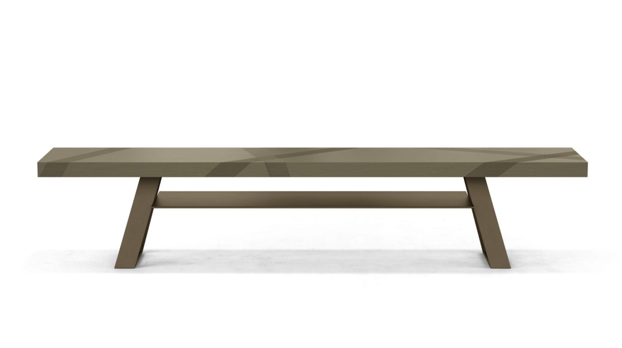 TRACK BENCH WITH SHELF by Roche Bobois