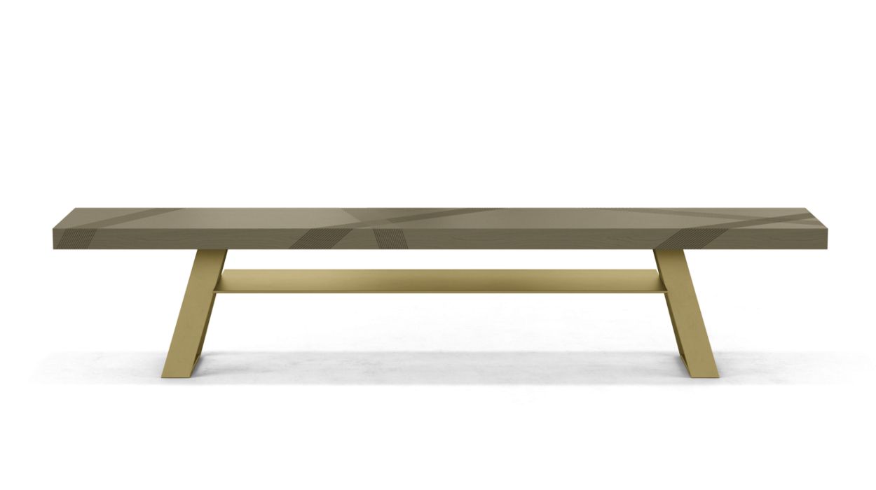 TRACK BENCH WITH SHELF by Roche Bobois