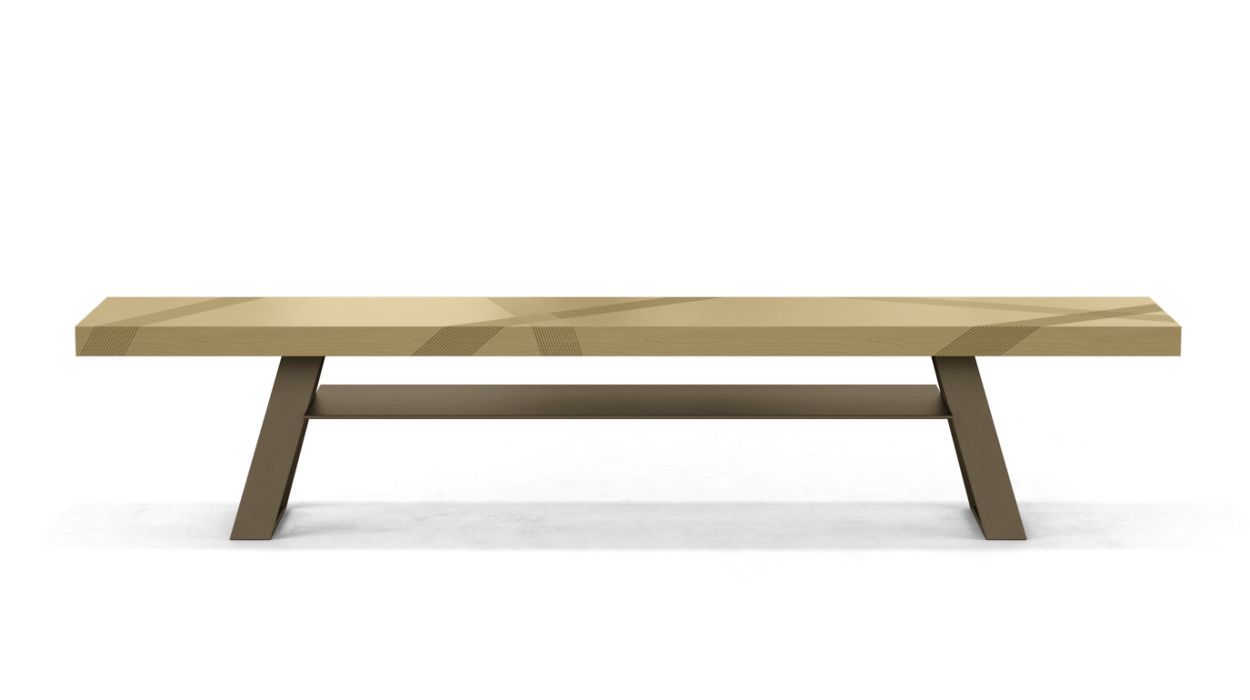 TRACK BENCH WITH SHELF by Roche Bobois