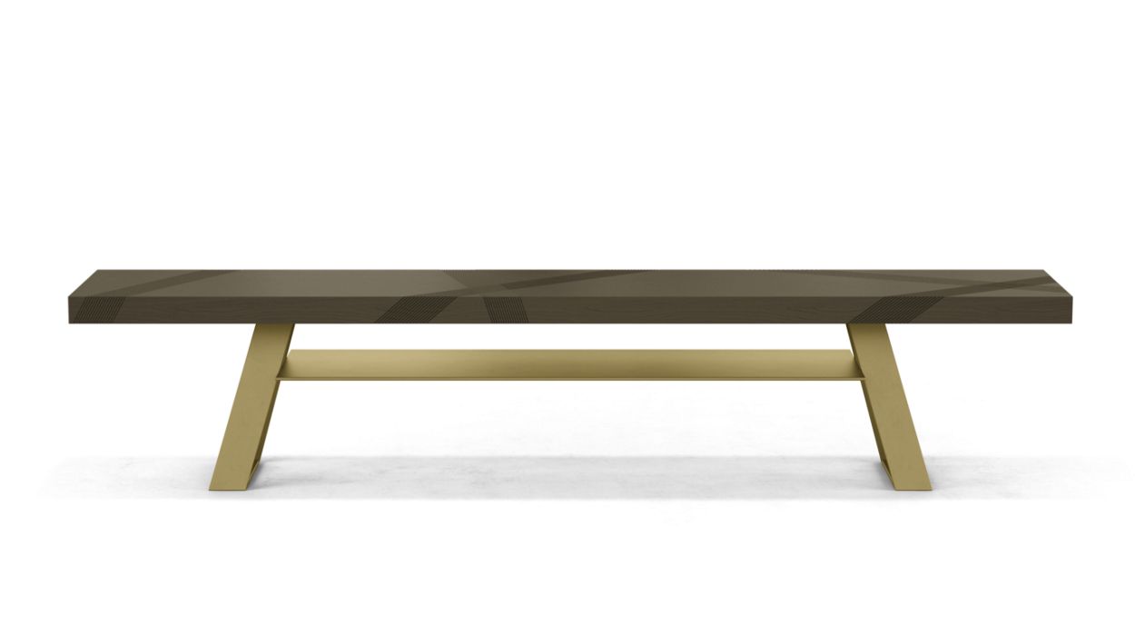 TRACK BENCH WITH SHELF by Roche Bobois