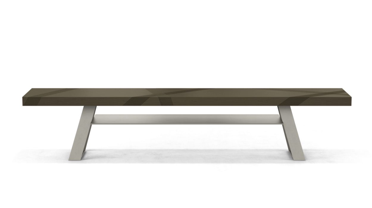 TRACK BENCH WITH SHELF by Roche Bobois