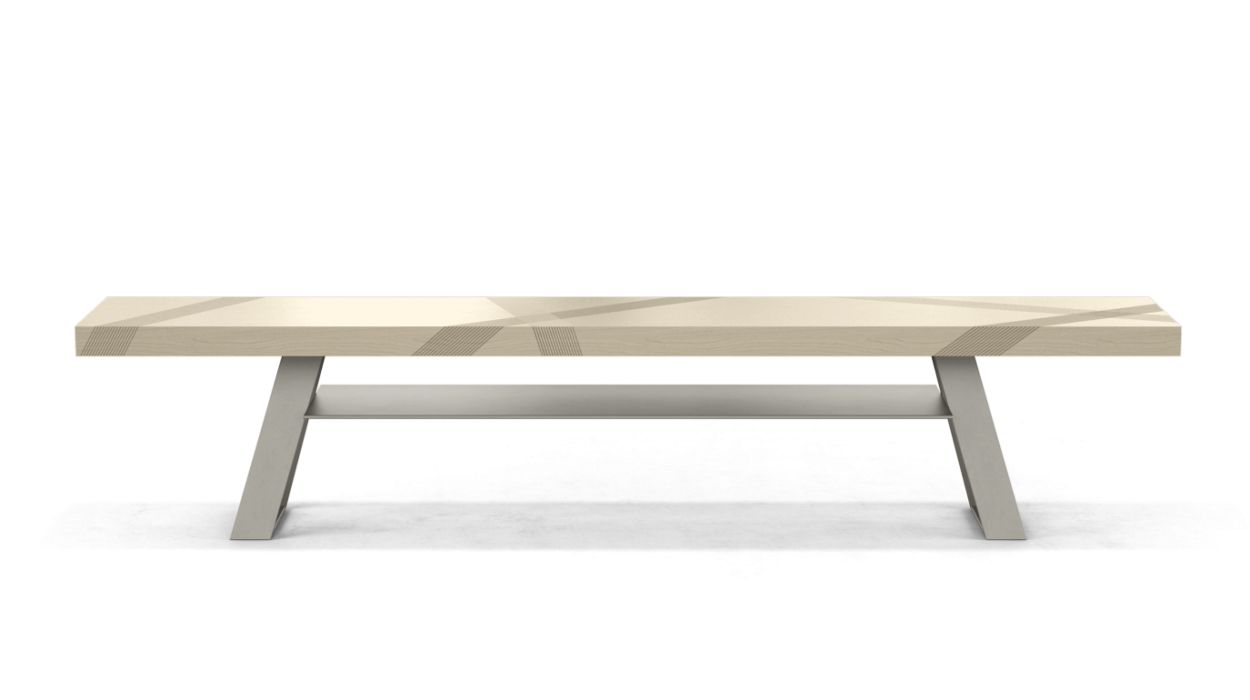 TRACK BENCH WITH SHELF by Roche Bobois