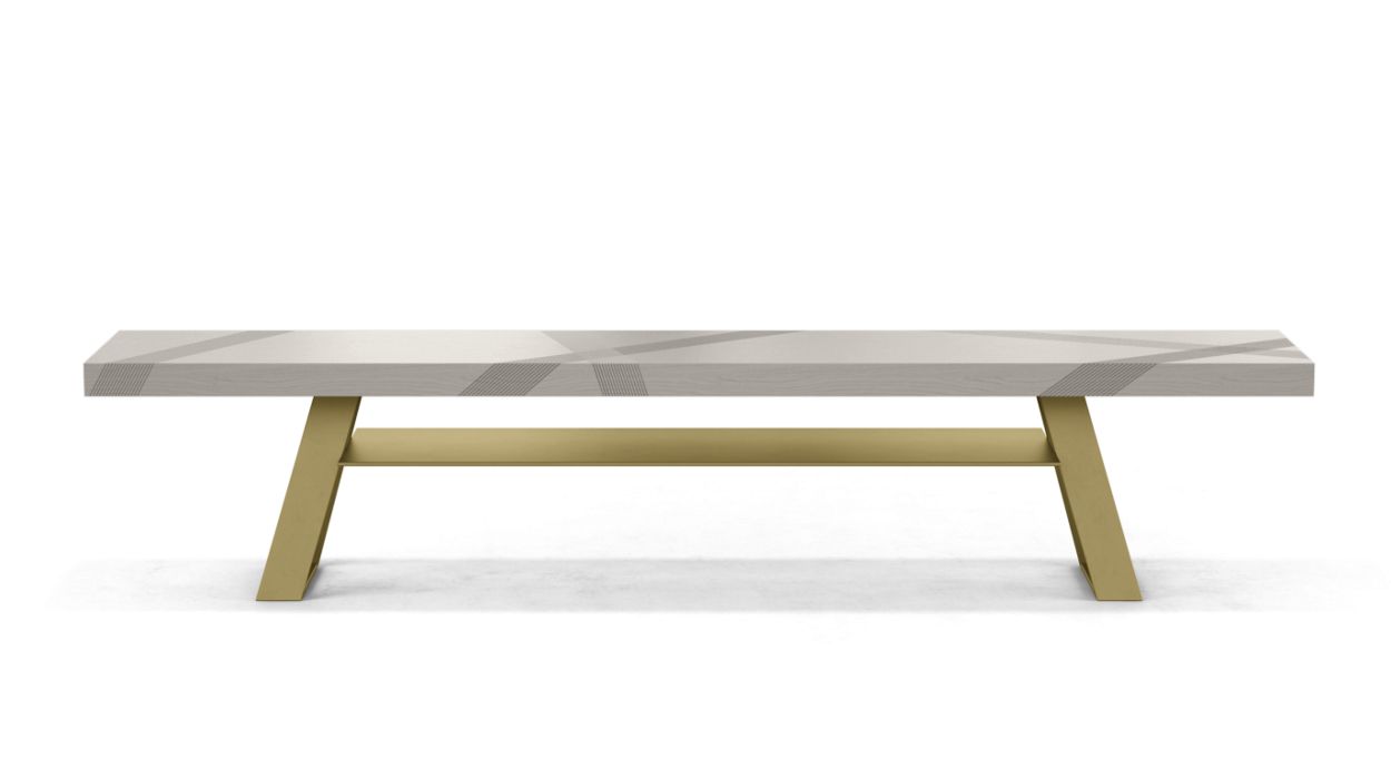 TRACK BENCH WITH SHELF by Roche Bobois