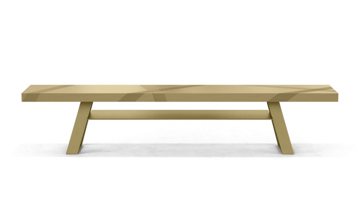 TRACK BENCH WITH SHELF by Roche Bobois