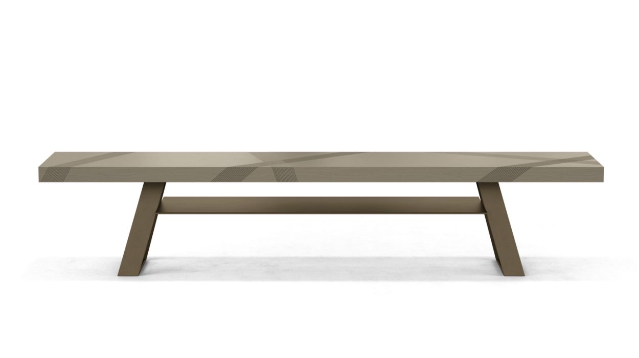 TRACK BENCH WITH SHELF by Roche Bobois