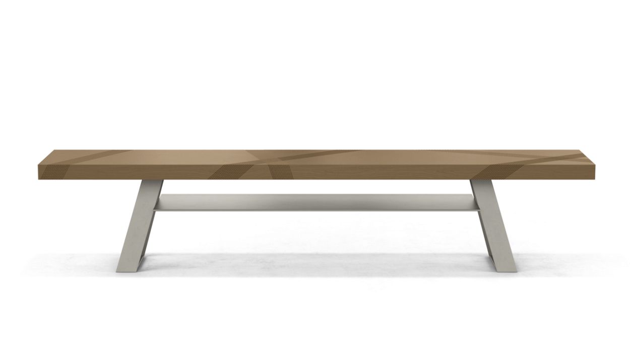 TRACK BENCH WITH SHELF by Roche Bobois