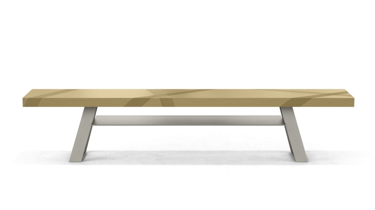 TRACK BENCH WITH SHELF by Roche Bobois