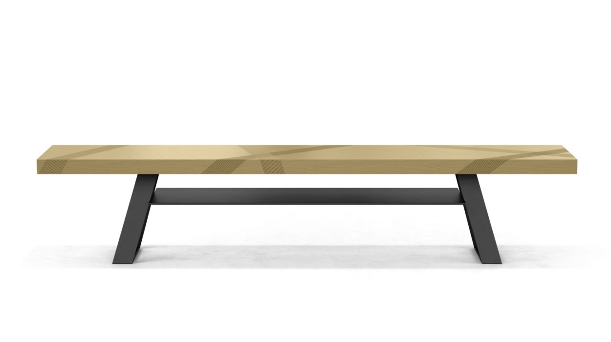 TRACK BENCH WITH SHELF by Roche Bobois