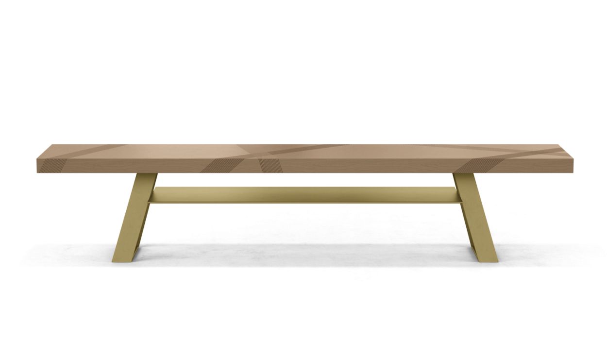 TRACK BENCH WITH SHELF by Roche Bobois