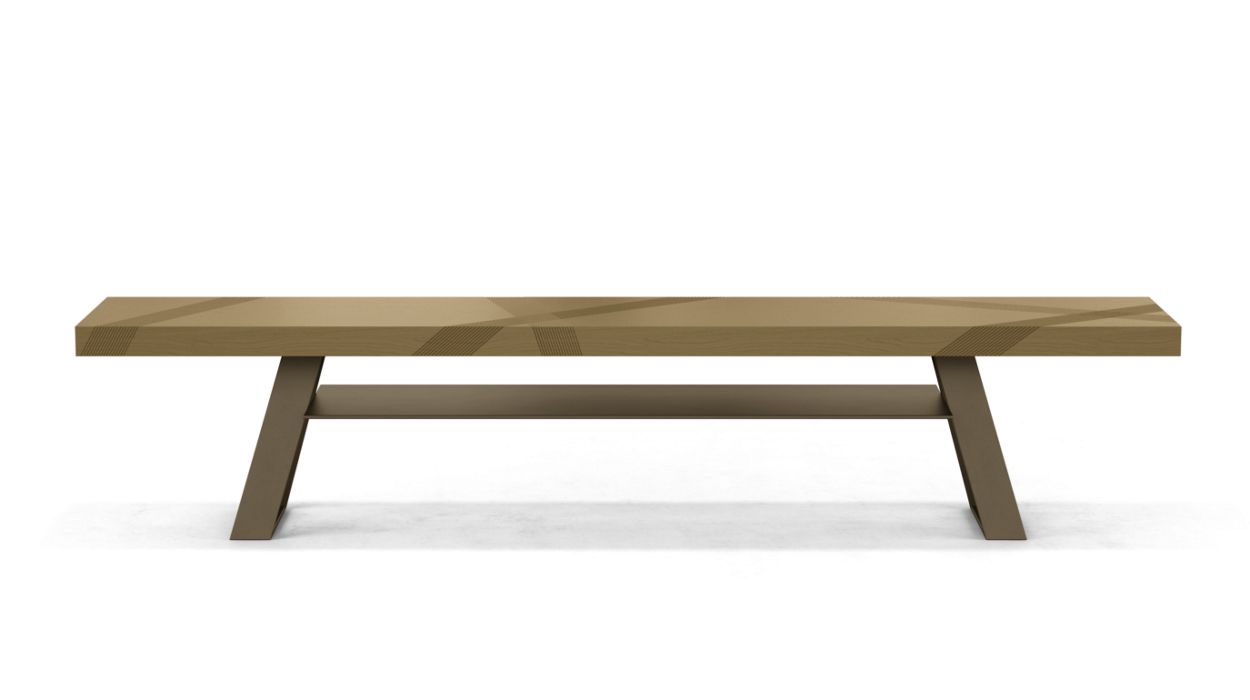 TRACK BENCH WITH SHELF by Roche Bobois