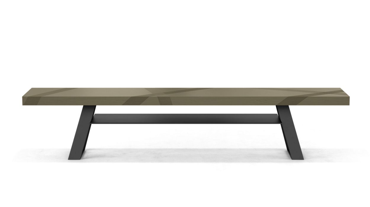 TRACK BENCH WITH SHELF by Roche Bobois