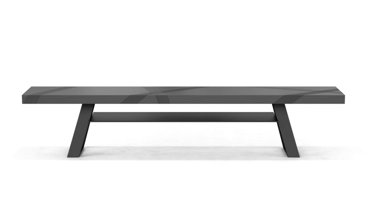 TRACK BENCH WITH SHELF by Roche Bobois