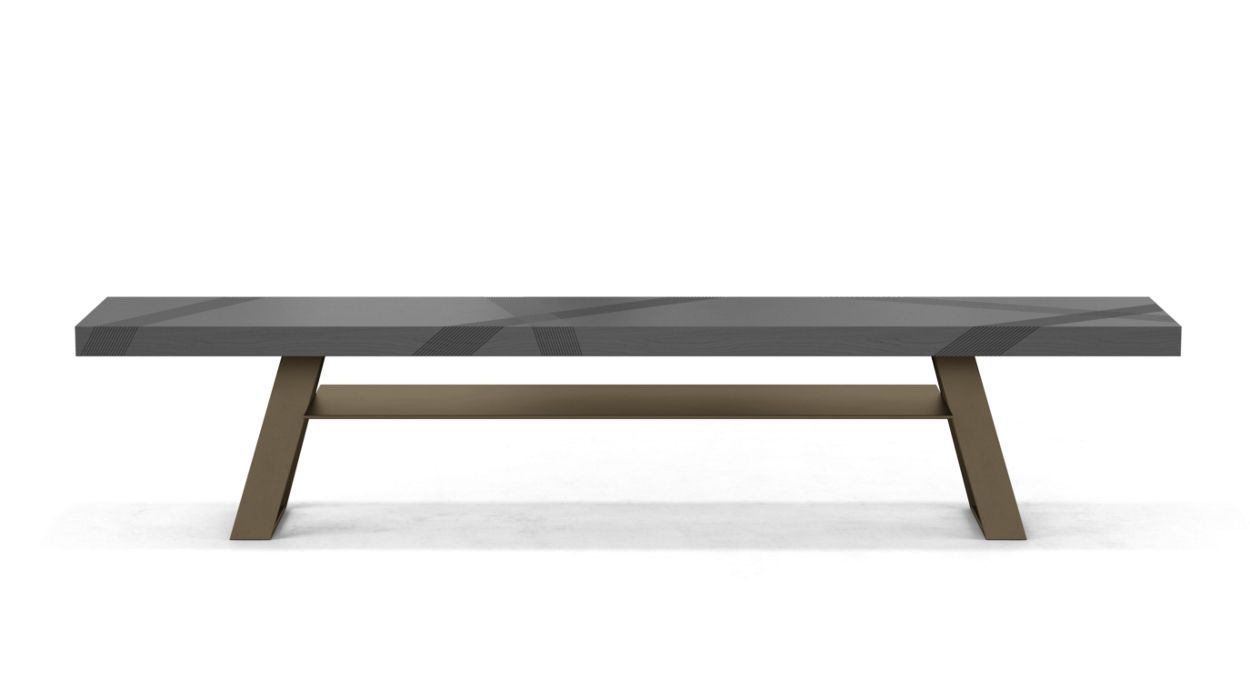 TRACK BENCH WITH SHELF by Roche Bobois