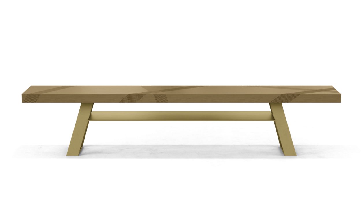 TRACK BENCH WITH SHELF by Roche Bobois