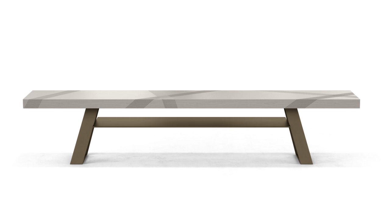 TRACK BENCH WITH SHELF by Roche Bobois