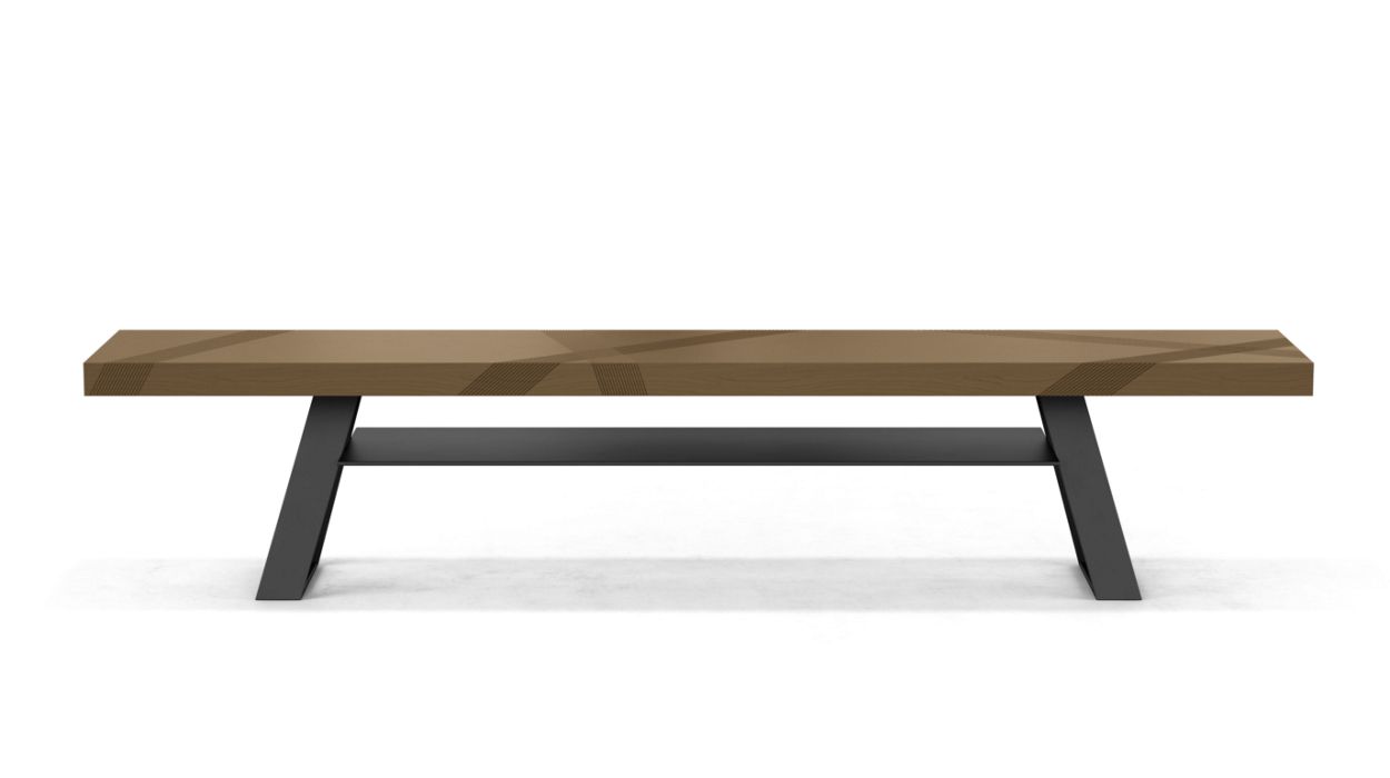 TRACK BENCH WITH SHELF by Roche Bobois