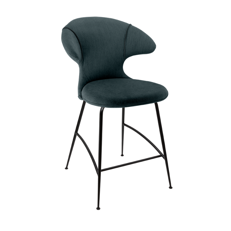 Time Flies Upholstered Counter Stool by Umage #Quantum Blue / Black