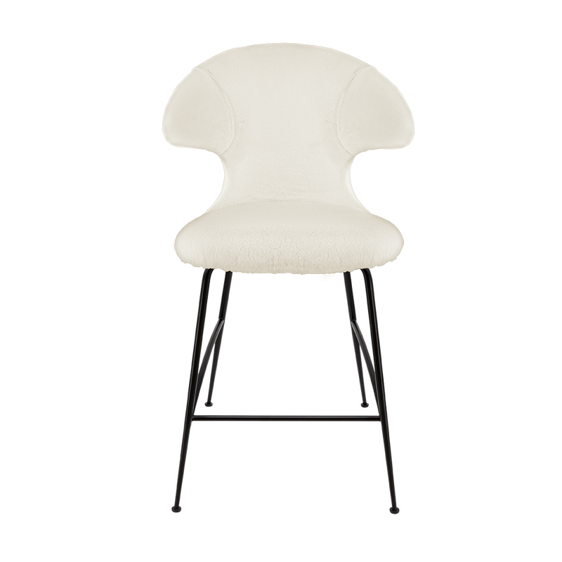 Time Flies Upholstered Counter Stool by Umage #Teddy White / Black