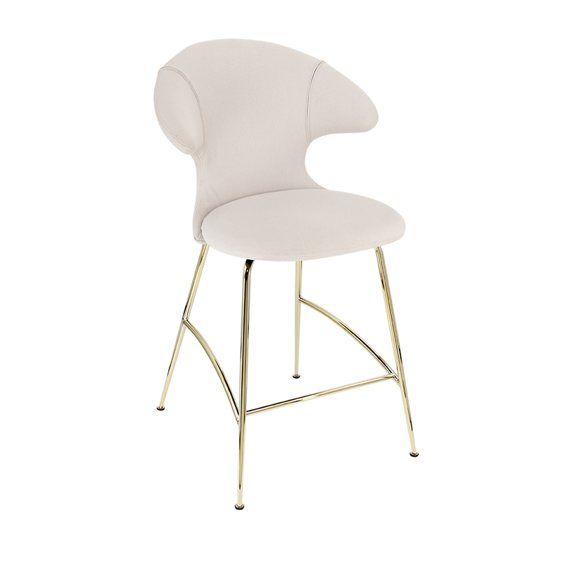 Time Flies Upholstered Counter Stool by Umage #White Sands / Brass