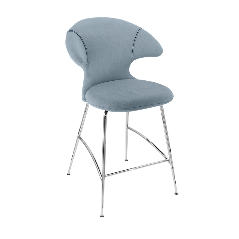 Time Flies Upholstered Counter Stool by Umage #Bright Skies / Chrome