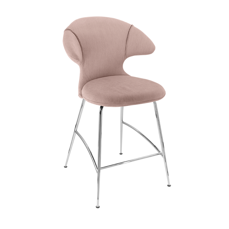Time Flies Upholstered Counter Stool by Umage #Stone Rose / Chrome