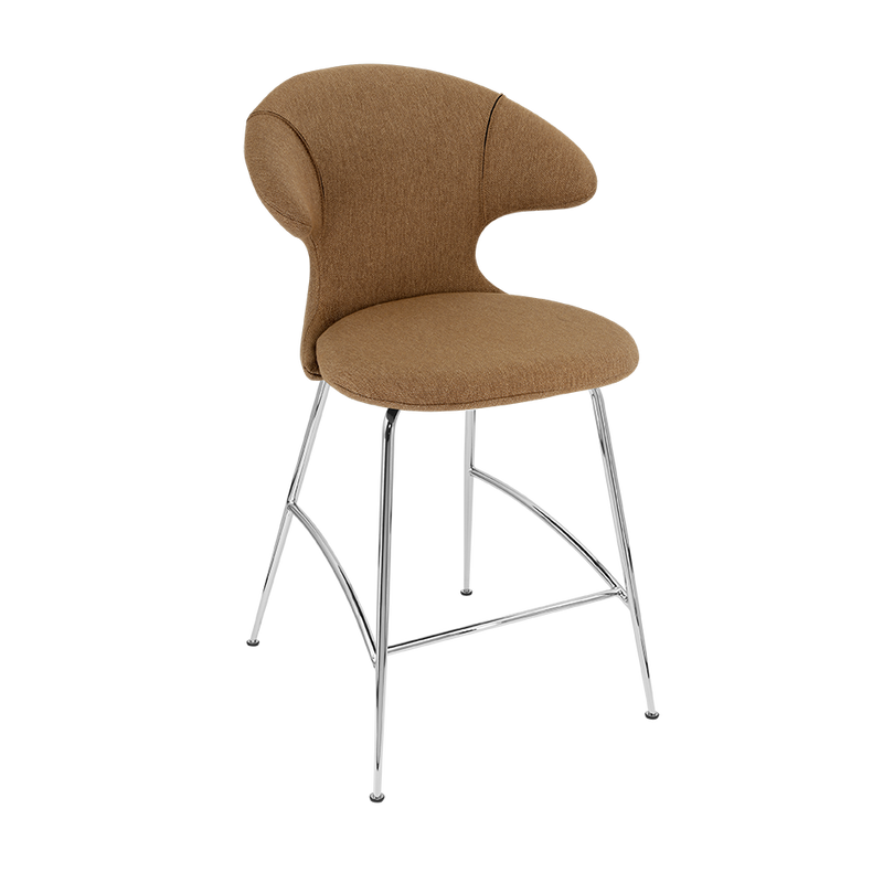 Time Flies Upholstered Counter Stool by Umage #Sugar Brown / Chrome