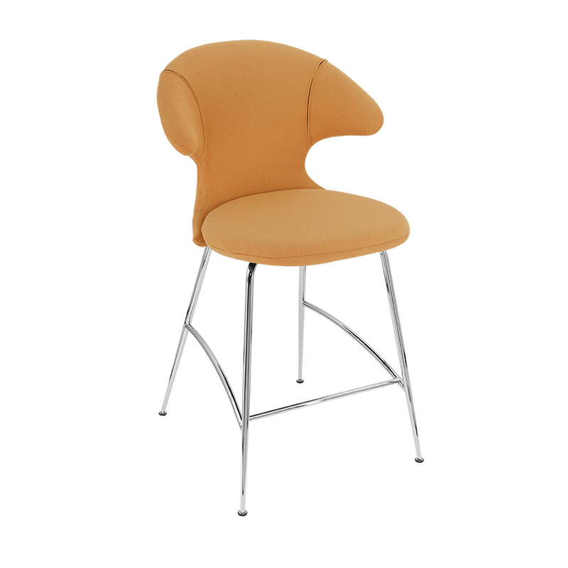 Time Flies Upholstered Counter Stool by Umage #Tangerine / Chrome