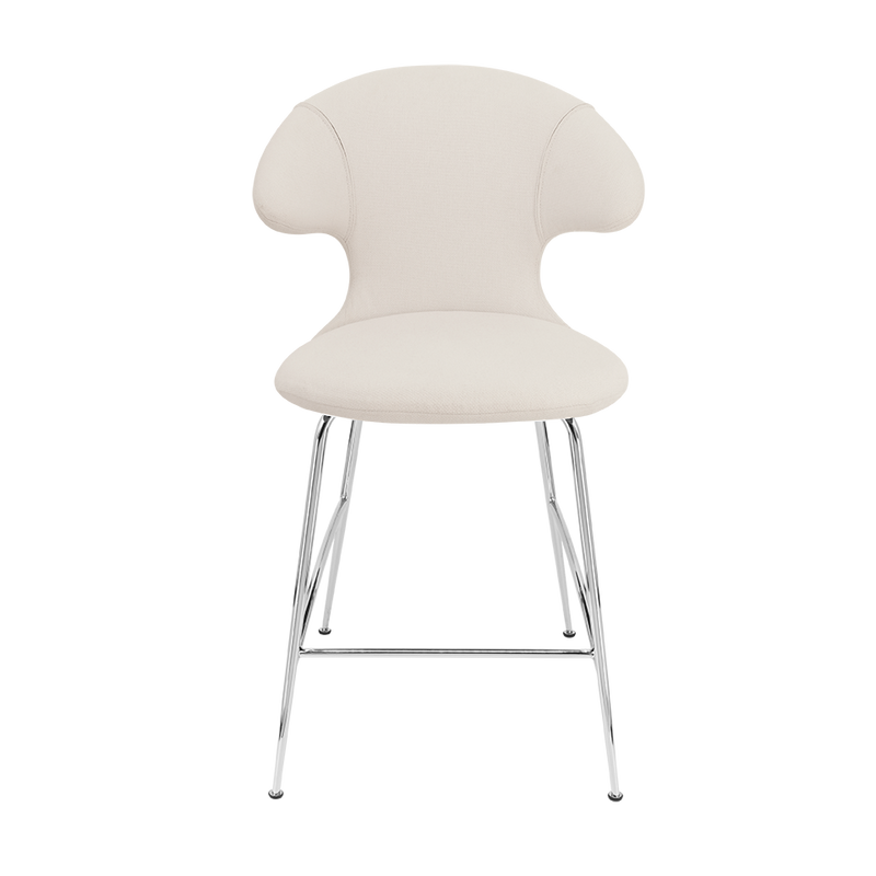 Time Flies Upholstered Counter Stool by Umage #White Sands / Chrome
