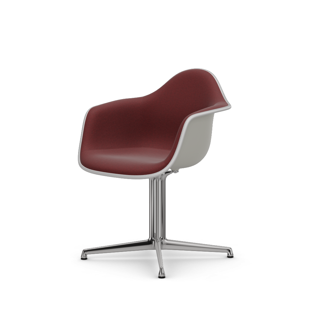 Eames Plastic Armchair DAL (with full upholstery) (Colour of seat shell - white) (Request Info)