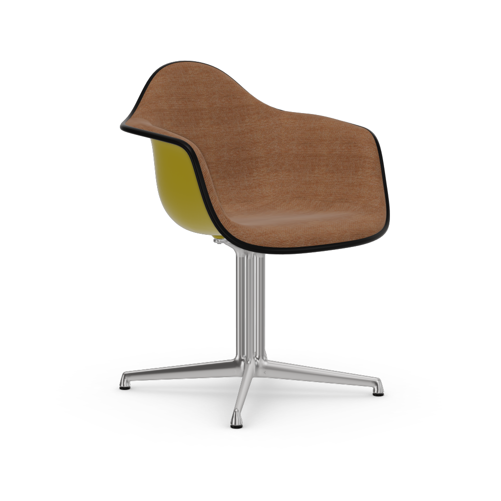 Eames Plastic Armchair DAL (with full upholstery) (Colour of seat shell - mustard) (Request Info)