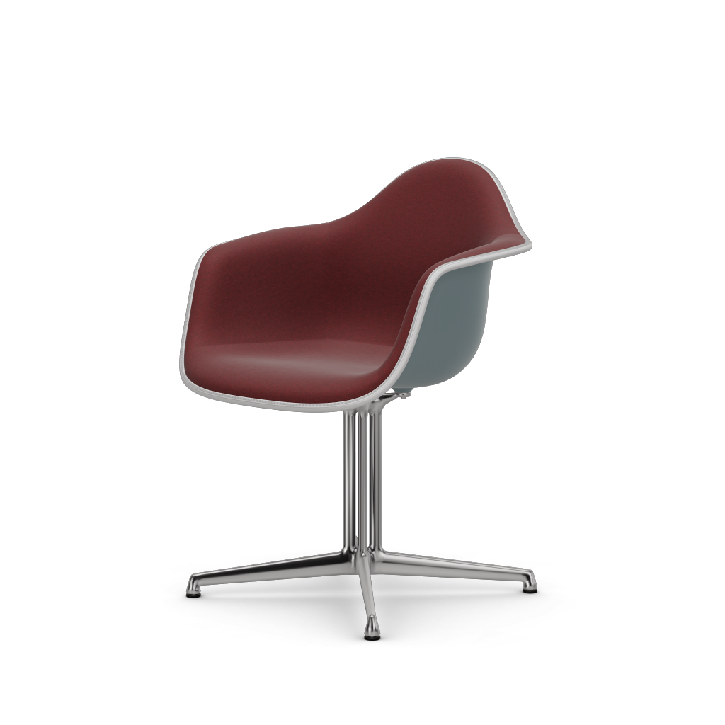 Eames Plastic Armchair DAL (with full upholstery) (Colour of seat shell - ice grey) (Request Info)