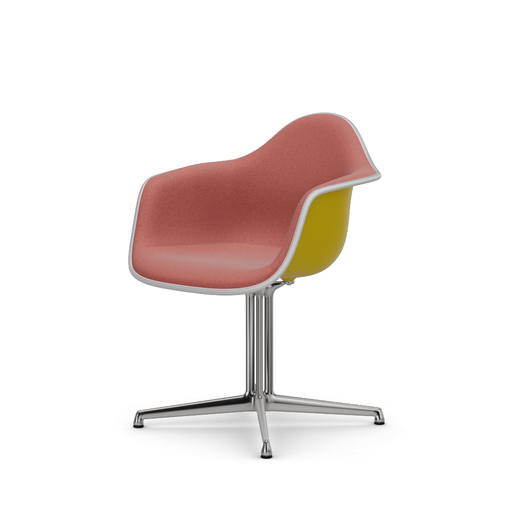 Eames Plastic Armchair DAL (with full upholstery) (Colour of seat shell - sunlight) (Request Info)