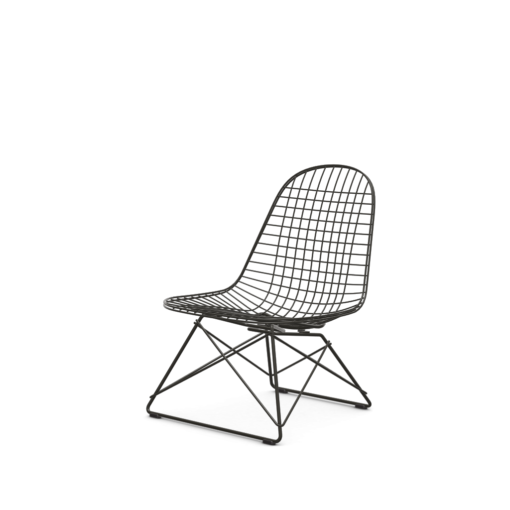 Wire Chair Lkr (Without Upholstery) by Vitra #powder-coated basic dark (smooth)