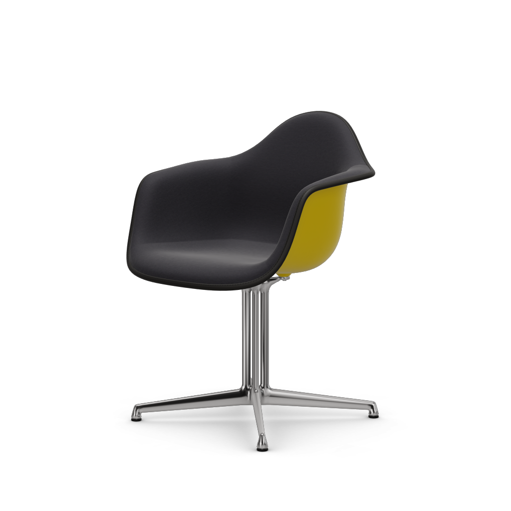 Eames Plastic Armchair DAL (with full upholstery) (Colour of seat shell - sunlight) (Request Info)