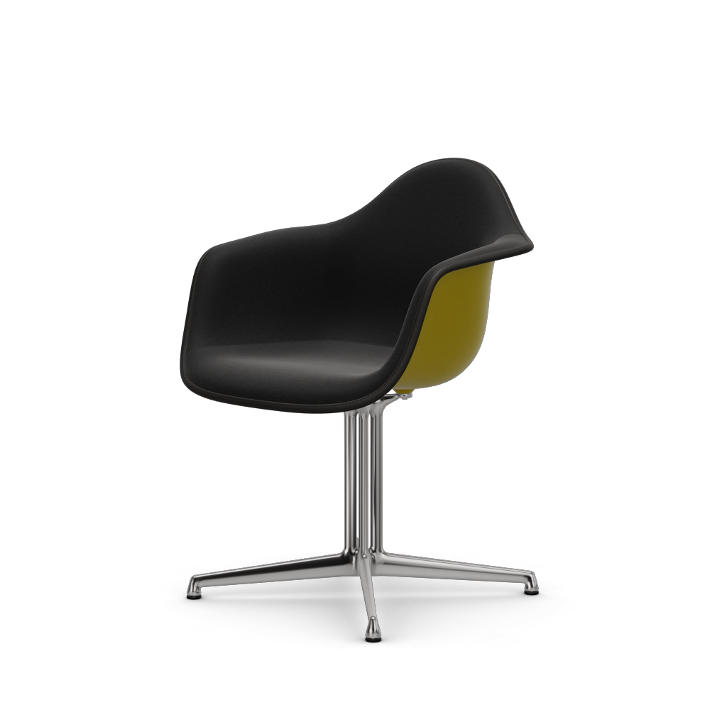 Eames Plastic Armchair DAL (with full upholstery) (Colour of seat shell - mustard) (Request Info)