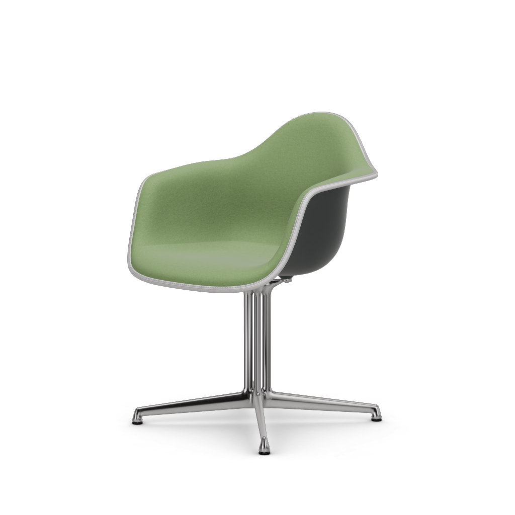 Eames Plastic Armchair DAL (with full upholstery) (Colour of seat shell - granite grey) (Request Info)