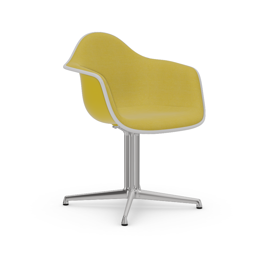 Eames Plastic Armchair DAL (with full upholstery) (Colour of seat shell - sunlight) (Request Info)