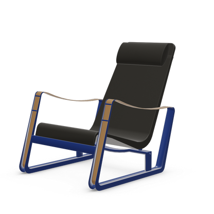 Cite Lounge Chair (Prouve Bleu Marcoule powder-coated (smooth)) by Vitra