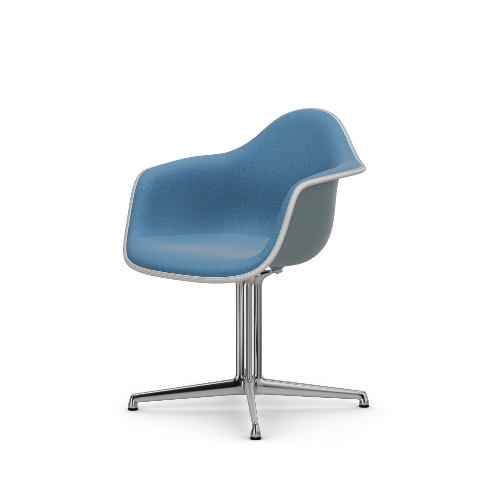 Eames Plastic Armchair DAL (with full upholstery) (Colour of seat shell - ice grey) (Request Info)