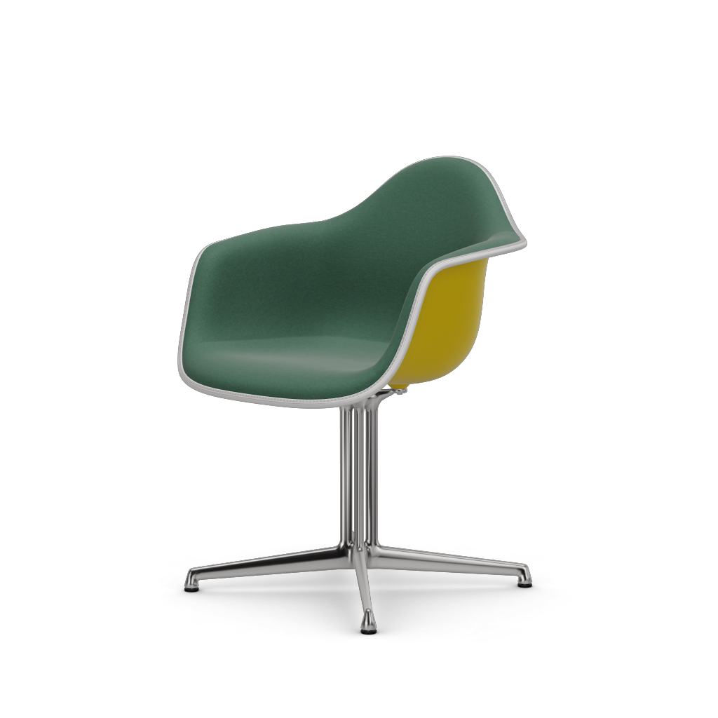 Eames Plastic Armchair DAL (with full upholstery) (Colour of seat shell - sunlight) (Request Info)