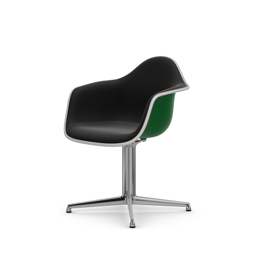 Eames Plastic Armchair DAL (with full upholstery) (Colour of seat shell - green) (Request Info)