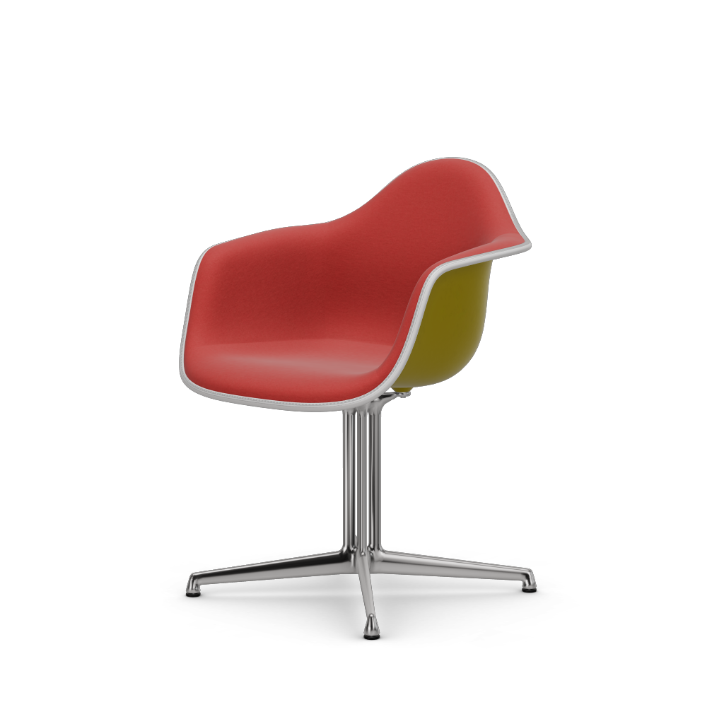 Eames Plastic Armchair DAL (with full upholstery) (Colour of seat shell - mustard) (Request Info)