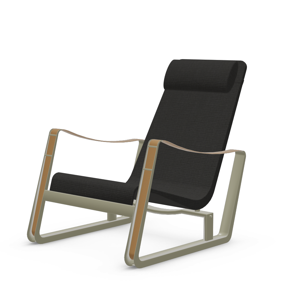 Cite Lounge Chair (Prouve Gris Vermeer powder-coated (smooth)) by Vitra