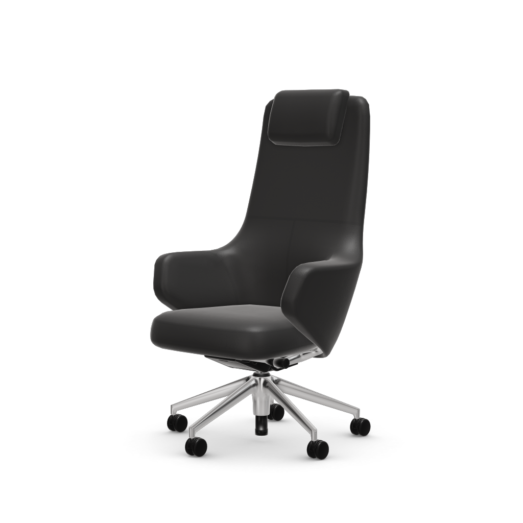 Grand Executive Highback by Vitra #Leather Premium F/asphalt