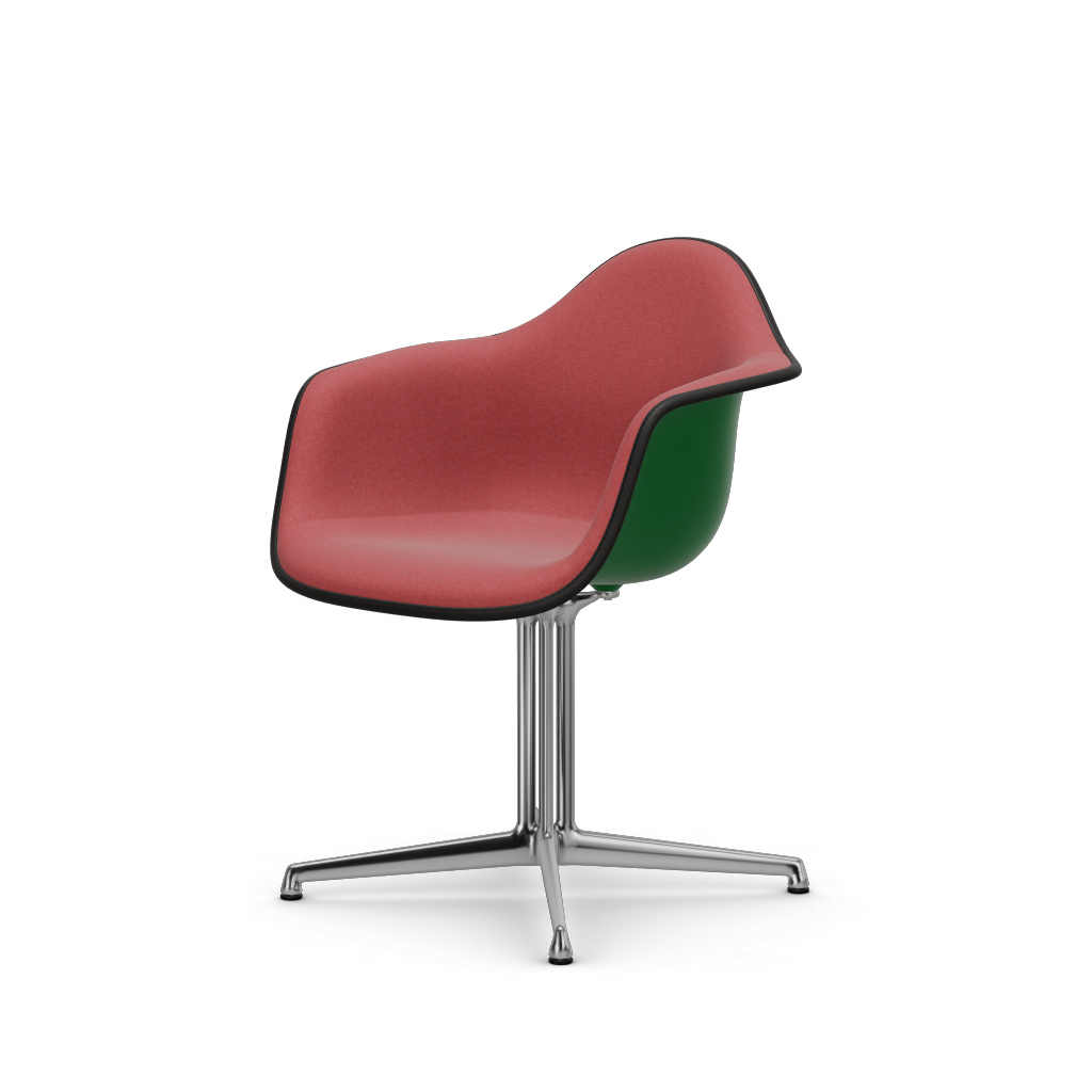 Eames Plastic Armchair DAL (with full upholstery) (Colour of seat shell - green) (Request Info)