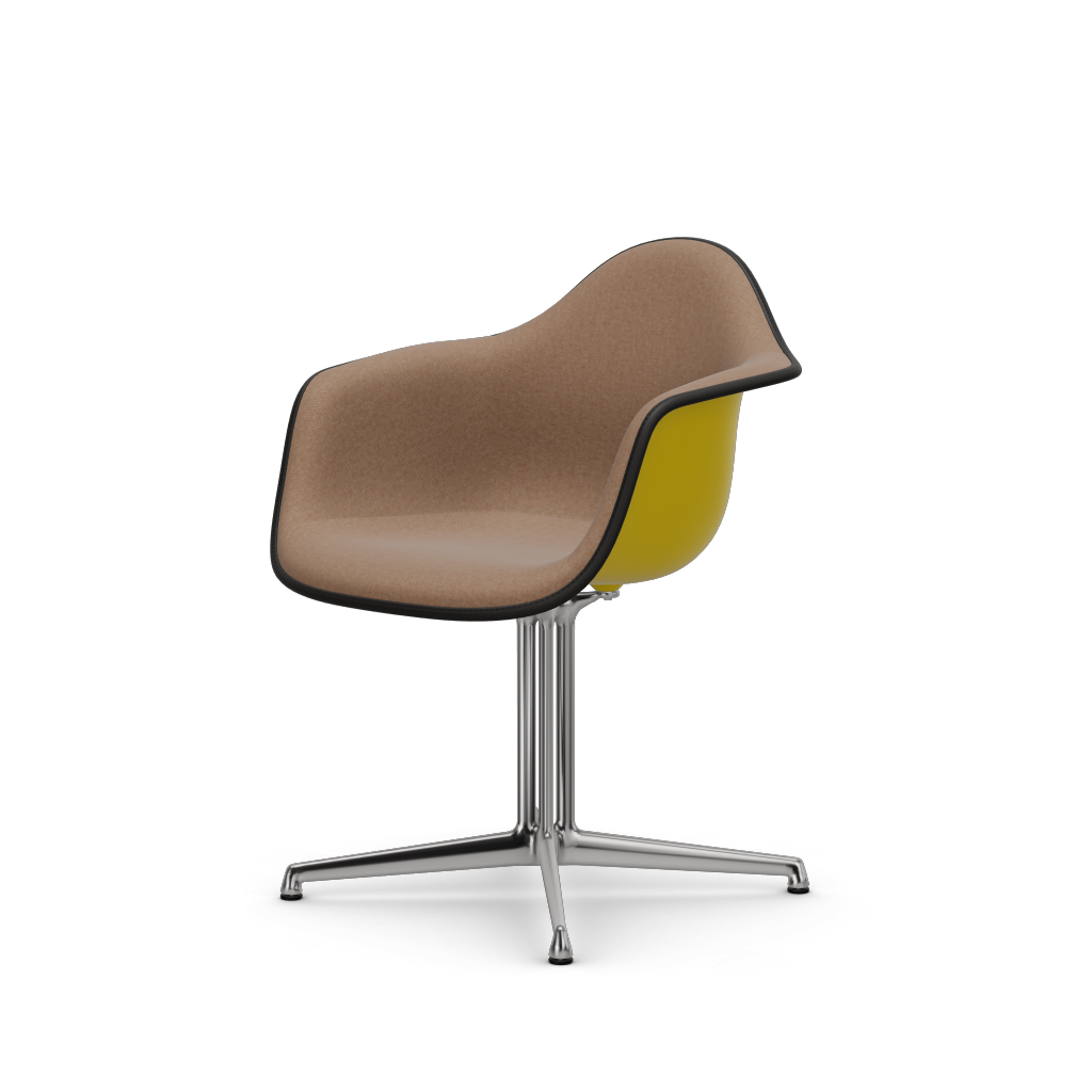 Eames Plastic Armchair DAL (with full upholstery) (Colour of seat shell - sunlight) (Request Info)