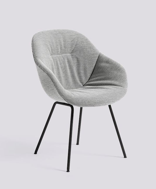 About A Chair Aac 127 (Full Upholstery) by Hay #Polypropylene/Black Powder coated Steel/dot-1682-02-bianco-nero